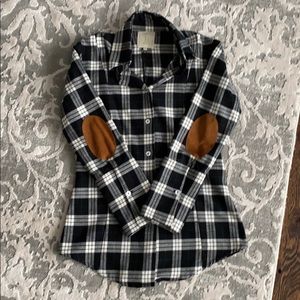 Bell flannel with elbow patch